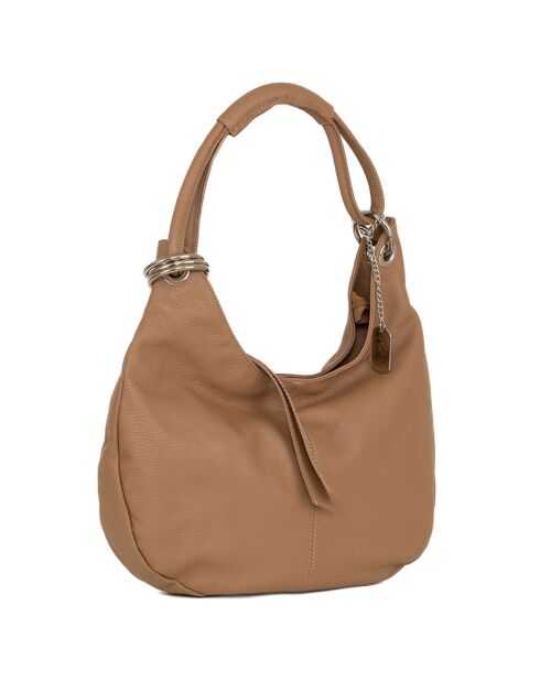 Alba Schultertasche aus cognacfarbenem Leder - 38x34x10 cm