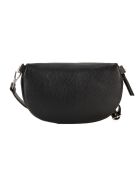 Berenice Bananentasche aus schwarzem Leder - 25x14x1 cm