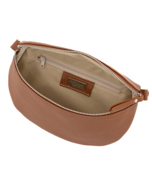 Berenice Cognacfarbene Gürteltasche aus Leder - 25x14x1 cm