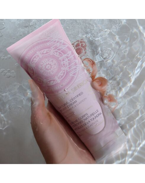 Zertifizierte natürliche Körpercreme mit Rosenblättern - 200 ml