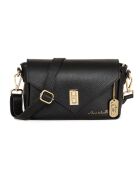 Sac bandoulière en Cuir Terina noir - 24x16x6.5 cm