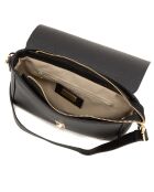 Sac bandoulière en Cuir Terina noir - 24x16x6.5 cm