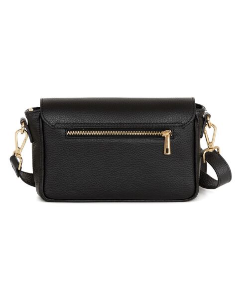 Terina schwarze Schultertasche aus Leder - 24x16x6,5 cm