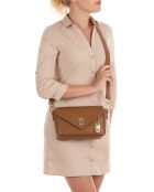 Terina Schultertasche aus cognacfarbenem Leder - 24x16x6,5 cm