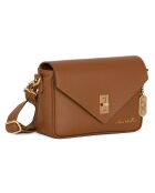 Terina Schultertasche aus cognacfarbenem Leder - 24x16x6,5 cm