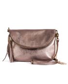 Beverly bronzen leren schoudertas - 22x18x2 cm