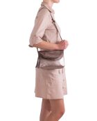 Beverly bronzen leren schoudertas - 22x18x2 cm