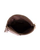 Beverly bronzen leren schoudertas - 22x18x2 cm