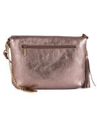 Beverly bronzen leren schoudertas - 22x18x2 cm