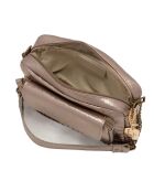 Donkergouden Agnesina leren schoudertas - 26x19x7 cm