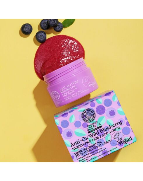 Scrub viso rigenerante alla marmellata di mirtilli selvatici Anti-Ox - 50 ml
