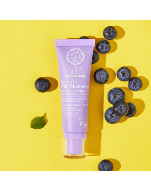 Máscara de ojos Anti-Ox Wild Blueberry superhidratante con efecto parche, 30 ml