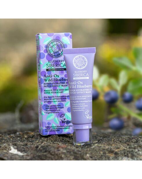 Máscara de ojos Anti-Ox Wild Blueberry superhidratante con efecto parche, 30 ml