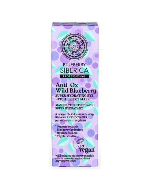 Máscara de ojos Anti-Ox Wild Blueberry superhidratante con efecto parche, 30 ml