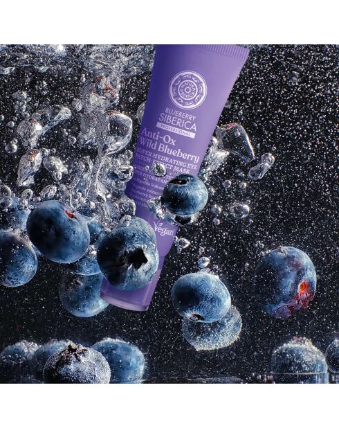 Máscara de ojos Anti-Ox Wild Blueberry superhidratante con efecto parche, 30 ml