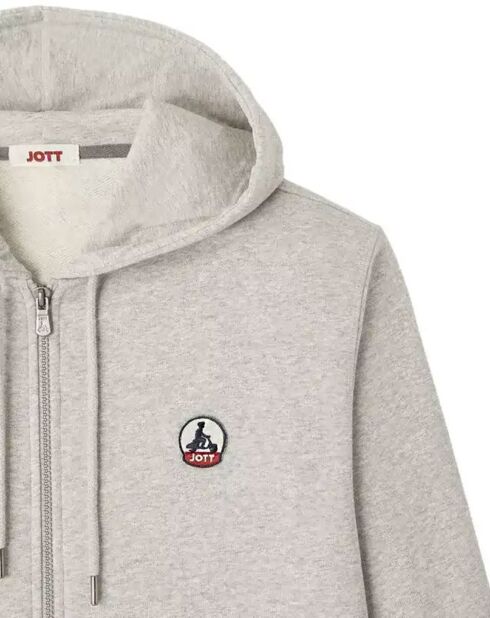 Sweat à capuche Zipper Mexico gris chiné