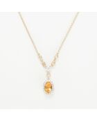 Assirala Halskette aus 0,08 ct Diamanten und 0,38 ct Citrin Gelbgold