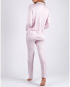 Pyjama Chemise & Pantalon Aisha rose