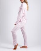 Pyjama Chemise & Pantalon Aisha rose