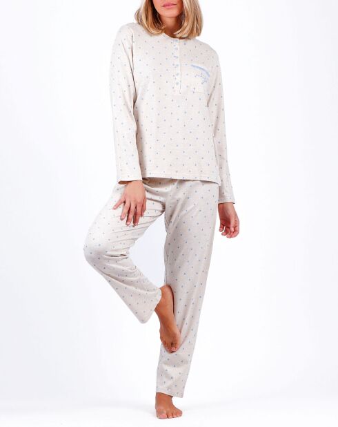 Pyjama Haut à manches longues & Pantalon Seraphina gris clair