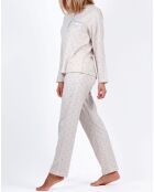 Pyjama Haut à manches longues & Pantalon Seraphina gris clair