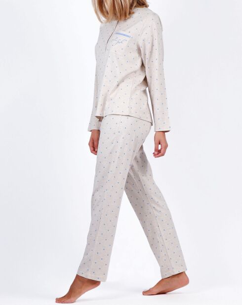 Pyjama Haut à manches longues & Pantalon Seraphina gris clair