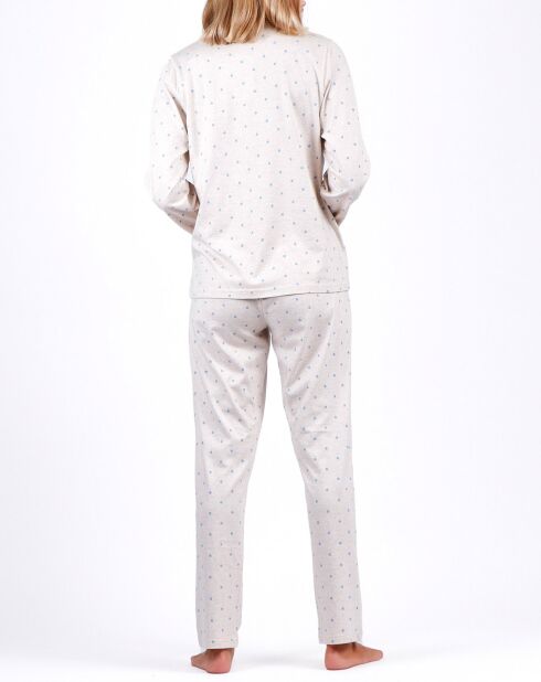 Pyjama Haut à manches longues & Pantalon Seraphina gris clair