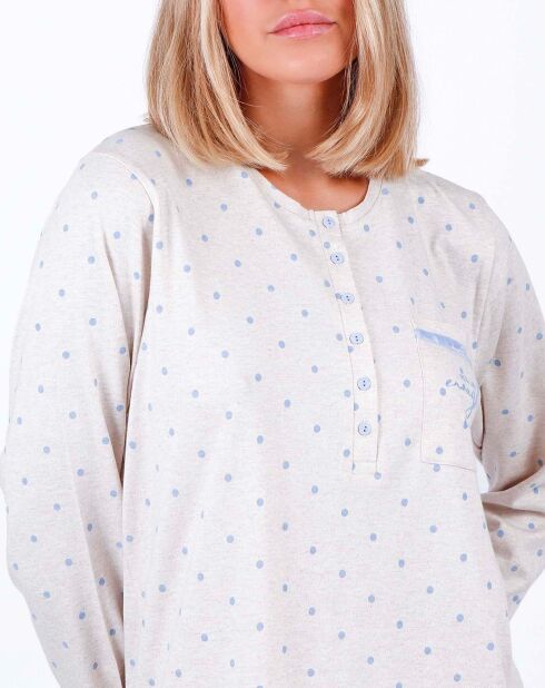 Pyjama Haut à manches longues & Pantalon Seraphina gris clair