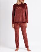 Pyjama Haut à manches longues & Pantalon Isla marron