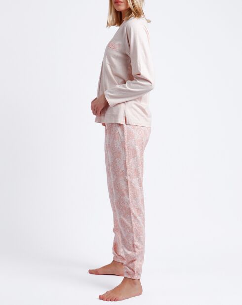 Pyjama Haut à manches longues & Pantalon Orla rose