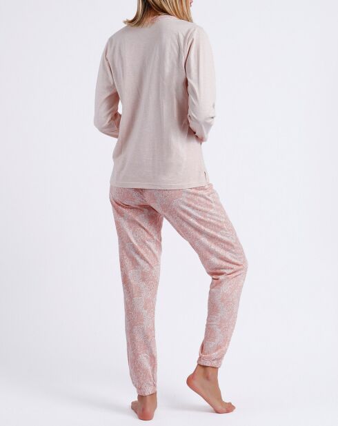 Pyjama Haut à manches longues & Pantalon Orla rose
