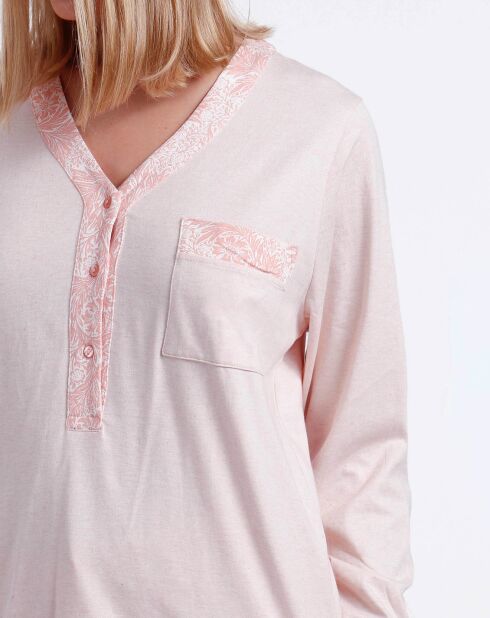 Pyjama Haut à manches longues & Pantalon Orla rose