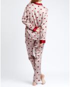 Pyjama Chemise & Pantalon Sienna rose/rouge