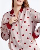 Pyjama Chemise & Pantalon Sienna rose/rouge