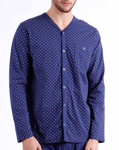 Pyjama Chemise & Pantalon Zane bleu
