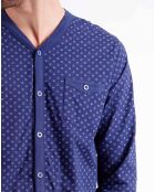 Pyjama Chemise & Pantalon Zane bleu