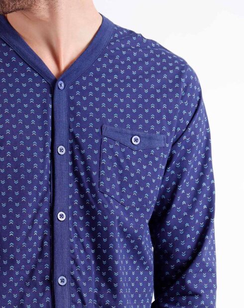 Pyjama Chemise & Pantalon Zane bleu