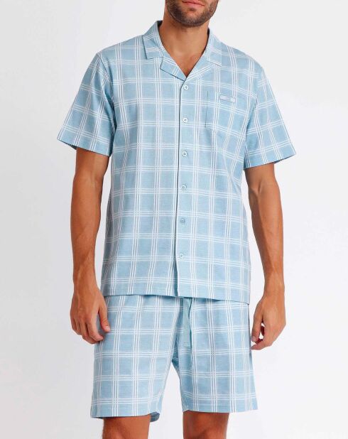 Pyjama T-Shirt & Short Arjun bleu ciel