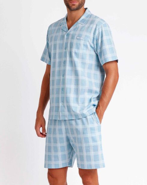 Pyjama T-Shirt & Short Arjun bleu ciel