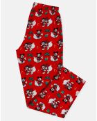 Pyjama Haut manches longues & Pantalon Valentina rouge