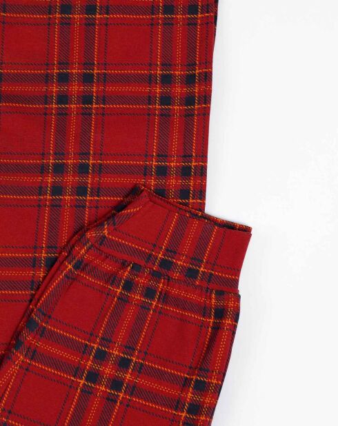 Pyjama Haut manches longues & Pantalon Yara beige/rouge