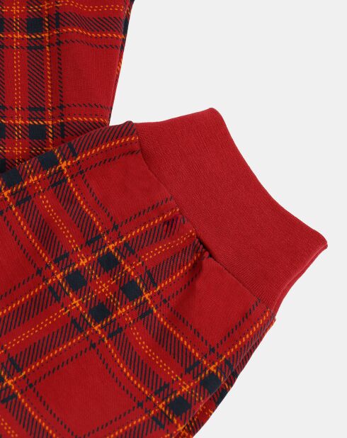 Pyjama Haut manches longues & Pantalon Mateo noir/rouge