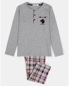 Pyjama Haut manches longues & Pantalon Hassan gris