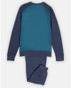 Pyjama Haut manches longues & Pantalon Rafael bleu