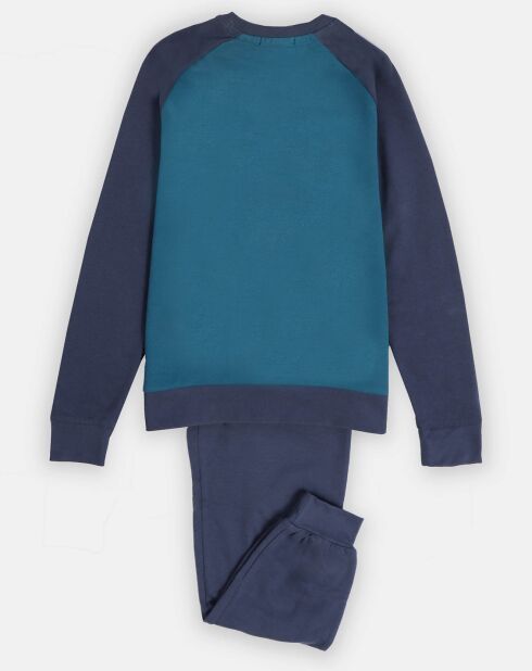 Pyjama Haut manches longues & Pantalon Rafael bleu