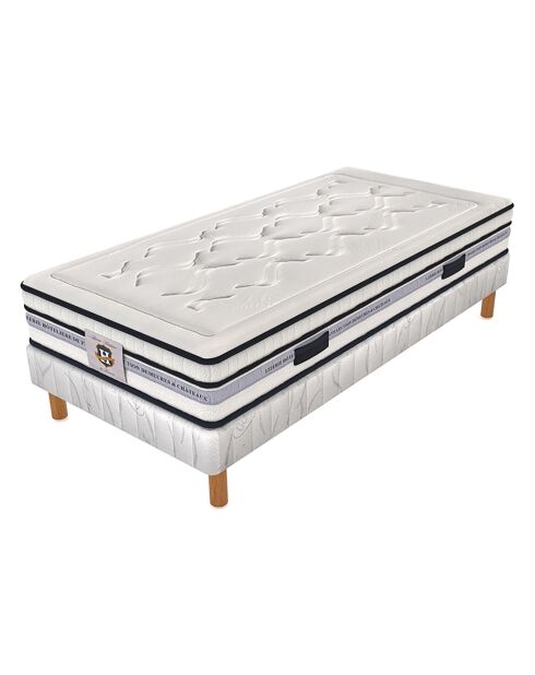Ensemble Matelas Le Chambourcy & Sommier blanc - 80x200 cm