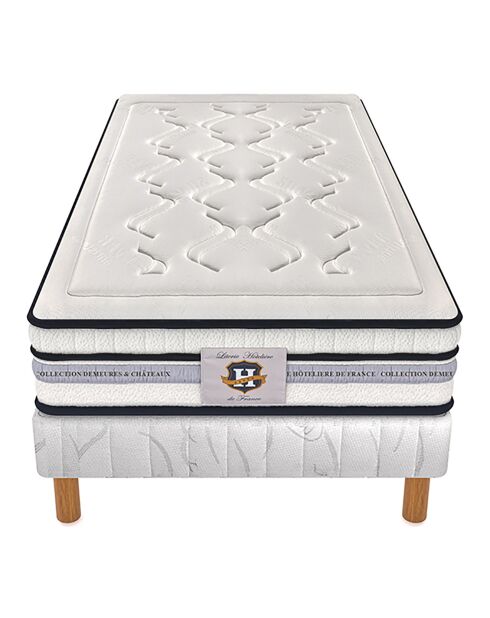 Ensemble Matelas Le Chambourcy & Sommier blanc - 80x200 cm