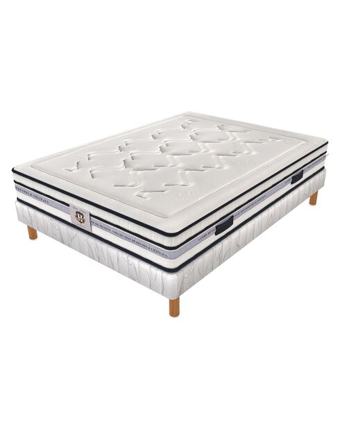 Ensemble Matelas Le Chambourcy & Sommier blanc - 140x200 cm