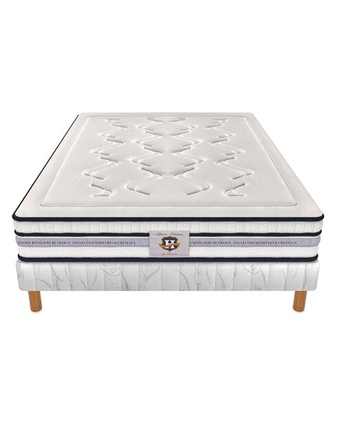 Ensemble Matelas Le Chambourcy & Sommier blanc - 160x200 cm