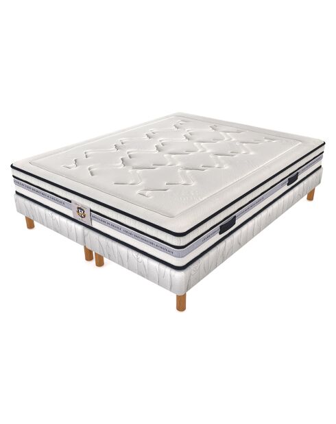 Ensemble Matelas Le Chambourcy & 2 Sommiers blanc - 200x200 cm